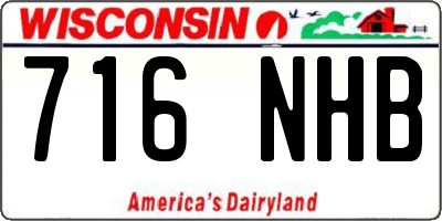 WI license plate 716NHB