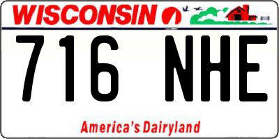 WI license plate 716NHE