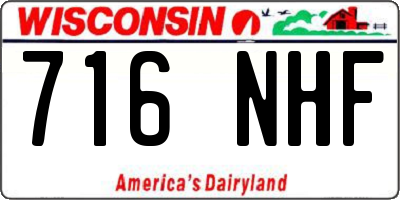 WI license plate 716NHF