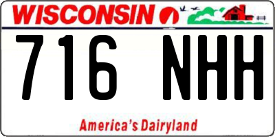 WI license plate 716NHH
