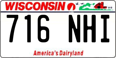 WI license plate 716NHI