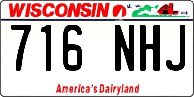 WI license plate 716NHJ