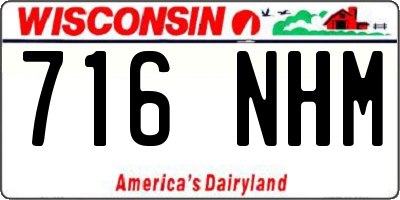 WI license plate 716NHM