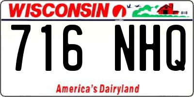 WI license plate 716NHQ