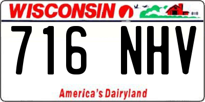 WI license plate 716NHV