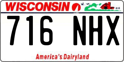 WI license plate 716NHX