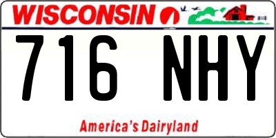 WI license plate 716NHY
