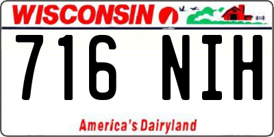 WI license plate 716NIH