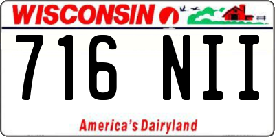 WI license plate 716NII