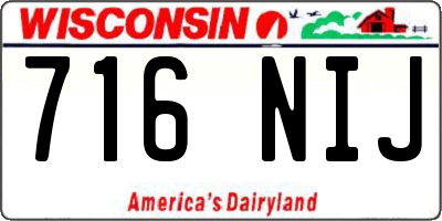 WI license plate 716NIJ