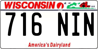 WI license plate 716NIN