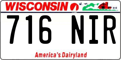 WI license plate 716NIR
