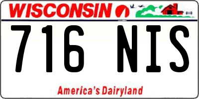 WI license plate 716NIS