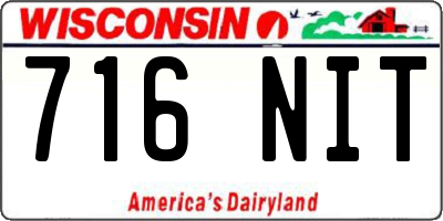 WI license plate 716NIT