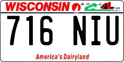 WI license plate 716NIU
