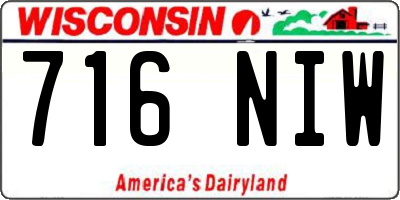WI license plate 716NIW