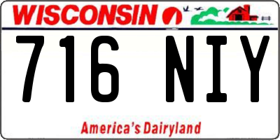 WI license plate 716NIY