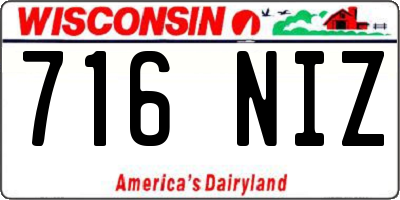 WI license plate 716NIZ