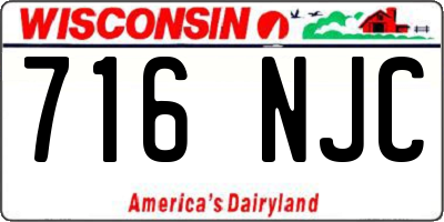WI license plate 716NJC