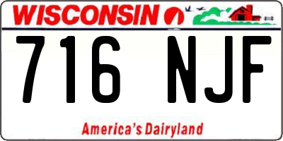 WI license plate 716NJF