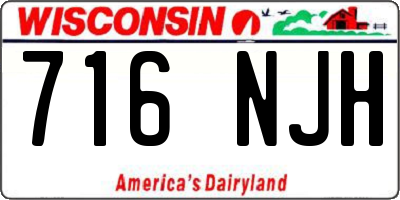 WI license plate 716NJH