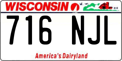 WI license plate 716NJL