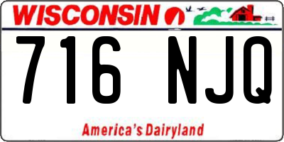WI license plate 716NJQ