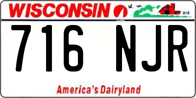 WI license plate 716NJR