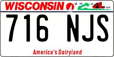 WI license plate 716NJS