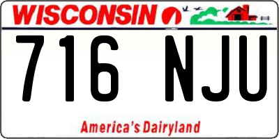 WI license plate 716NJU
