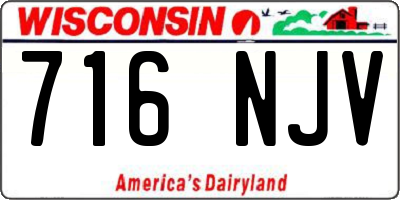 WI license plate 716NJV