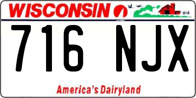 WI license plate 716NJX