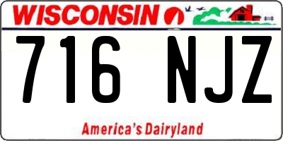 WI license plate 716NJZ