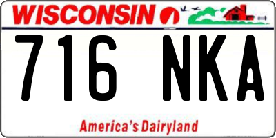 WI license plate 716NKA