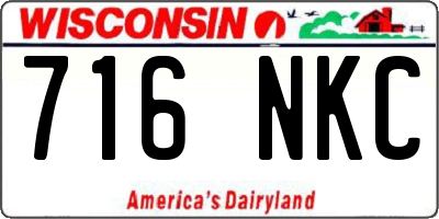 WI license plate 716NKC