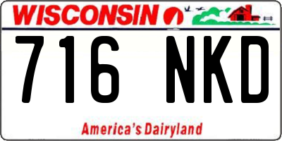 WI license plate 716NKD