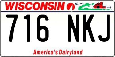 WI license plate 716NKJ