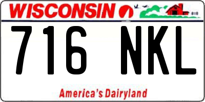 WI license plate 716NKL