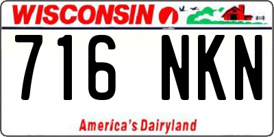 WI license plate 716NKN