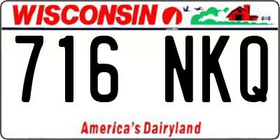 WI license plate 716NKQ