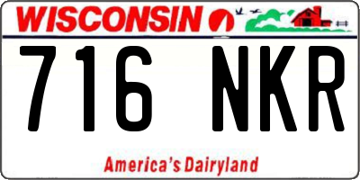 WI license plate 716NKR