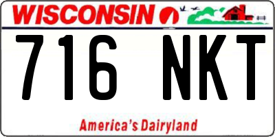 WI license plate 716NKT
