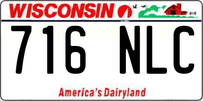 WI license plate 716NLC