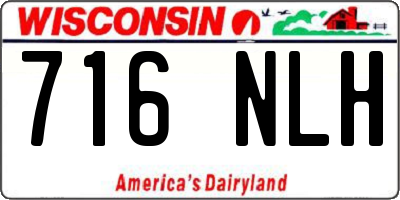 WI license plate 716NLH