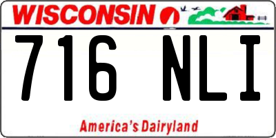 WI license plate 716NLI