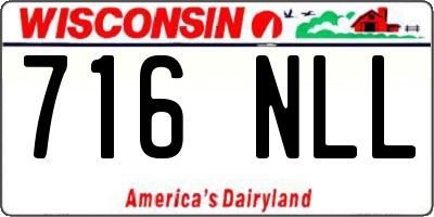 WI license plate 716NLL