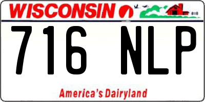WI license plate 716NLP