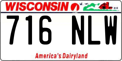 WI license plate 716NLW