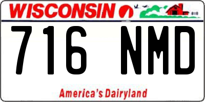 WI license plate 716NMD