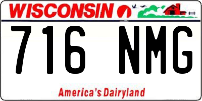 WI license plate 716NMG